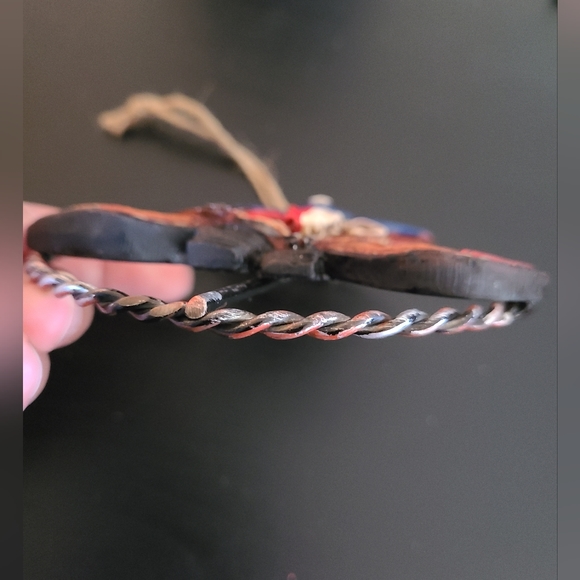 NWT Rustic Texas Cowboy Boots and Longhorn Ornament - Picture 4 of 4